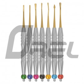 PDL Elevators Set Of 7 Pcs (Gold coated Tips)